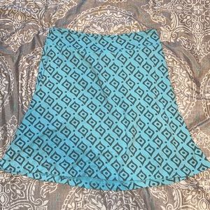 Blue Patterned Skirt